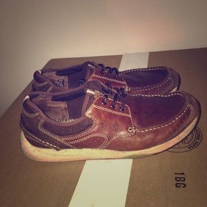 Clarks browns nautical loafer